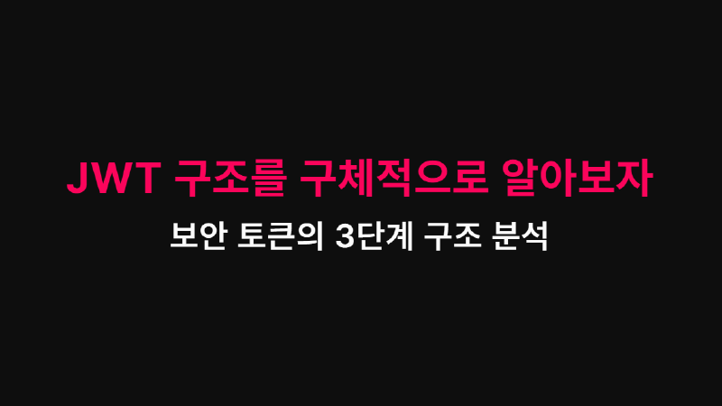 Featured image of post JWT 구조를 구체적으로 알아보자